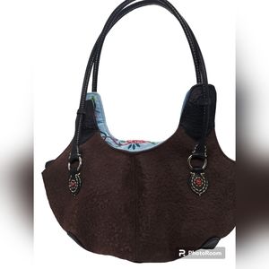 Golden Hands Brown Shoulder Bag/Purse